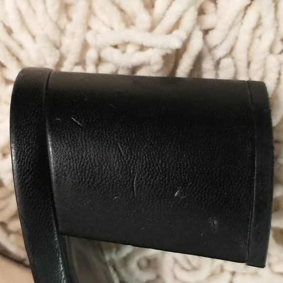 Marc Fisher Slingbacks black leather with block heel EUC size 9.5 - Picture 9 of 11